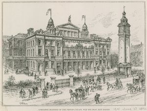 Dokončené budovy Peoples Palace, Mile End Road, East London od English School