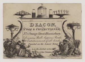 Cook & Confectioner, Deacon, vizitka od English School