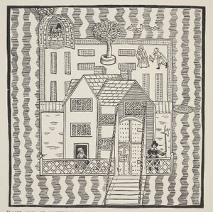 Kopie mapy Mockbeggar Hall s jeho situací v rozlehlé zemi zvané kdekoli, kolem roku 1633, z Balady z Roxborough