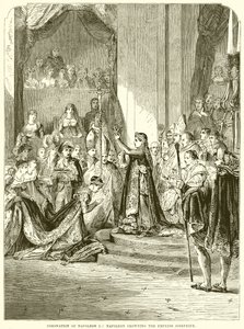 Korunovace Napoleona I.: Napoleon korunující císařovnu Josefínu od English School