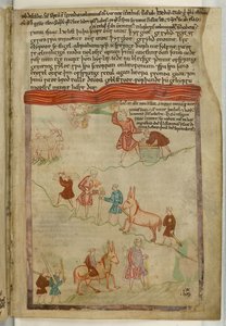 Bavlna Claudius B. IV f.38, Genesis. Příběh o cestě ze „staroanglického Hexateuchu“ (vellum) od English School
