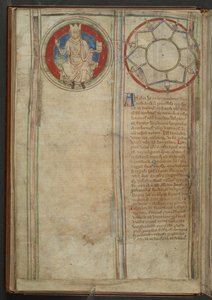 Bavlna MS Claudius D VI, f.5v f. 5v: Popis sedmi království anglosaské heptarchie, kolem 1255-59 (vellum) od English School