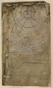 Bavlna ms tiberius c vi f007v Diagramové znázornění Stvoření, ilustrace z 