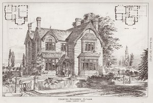 Country Residence, Eltham (rytina) od English School