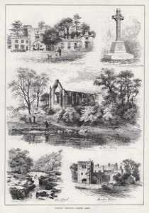 Country Sketches, Bolton Abbey (rytina) od English School