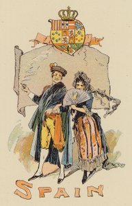 Pár ve španělském kostýmu (barva litho) od English School