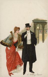 Pár ve večerních šatech (barva litho) od English School