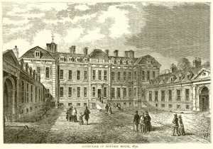 Court-yard of Montagu House, 1830 od English School