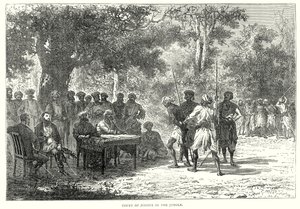 Soudní dvůr v džungli (rytina) od English School