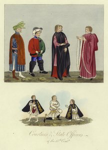 Dvořané a státní úředníci 15. století od English School