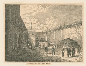 Nádvoří ve věznici Fleet od English School