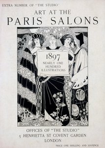 Obálka Art at the Paris Salons, extra číslo časopisu The Studio, 1897 (litho a knihtisk) od English School