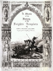 Obálka Náčrtu historie templářských rytířů od Jamese Burnese od English School