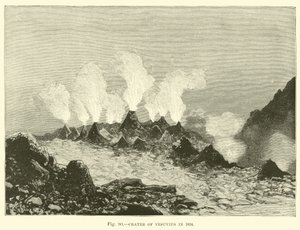 Kráter Vesuvu v roce 1834 od English School