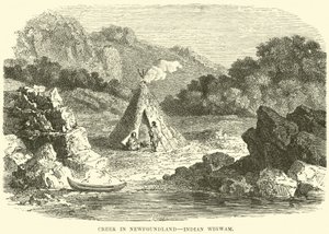 Creek v Newfoundland, indický Wigwam od English School