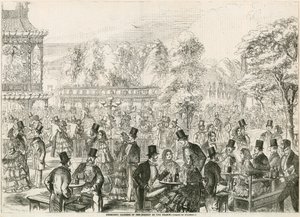 Cremorne Gardens, Londýn, na vrcholu sezóny od English School