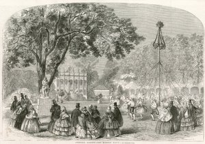 Cremorne Gardens, Londýn, tanec májky od English School