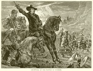 Cromwell v bitvě u Dunbaru