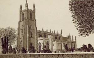 Croydon: Croydon Parish Church (litho) od English School