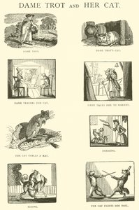 Dame Trot a její kočka (dřevořez) od English School
