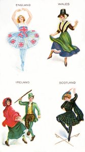 Dancers of the British Isles, cigaretové karty, 1915 (viz také 472941, 472966,472956,472963) od English School