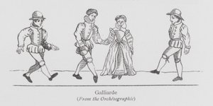 Tanec: Galliarde (litho) od English School