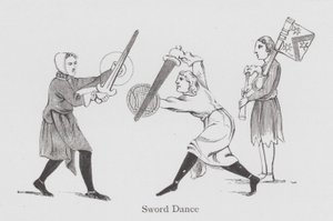 Tanec: Sword Dance (litho) od English School