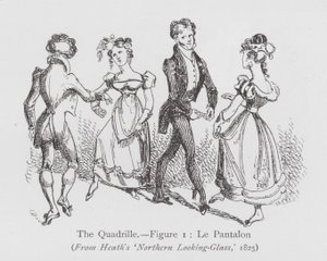 Tanec: The Quadrille, Obrázek 1, Le Pantalon (litho) od English School