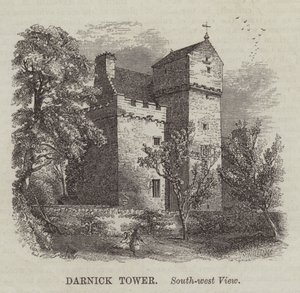 Darnick Tower, South-west View (rytina) od English School