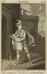 David Garrick, herec, v postavě Dona Johna od English School
