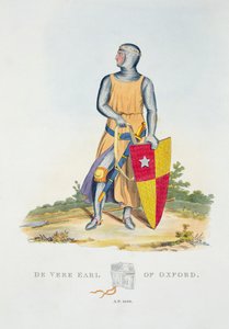 De Vere, hrabě z Oxfordu, 1280, z knihy Ancient Armour od Samuela Rushe Meyricka, 1824 od English School
