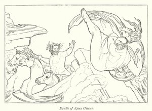 Smrt Ajax Oileus (litho) od English School