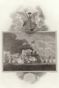 Porážka nizozemské flotily, 13. července 1653, admirály Blakem a Monkem od English School