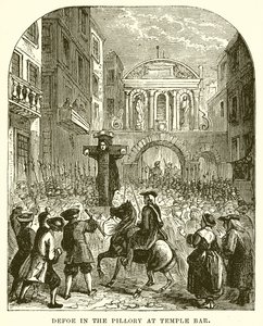Defoe v pranýři v Temple Bar od English School