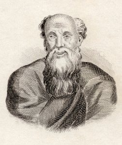 Democritus, z „Crabbes Historical Dictionary“, vydaného v roce 1825 od English School