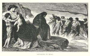 Odchod Médeie (rytina) od English School
