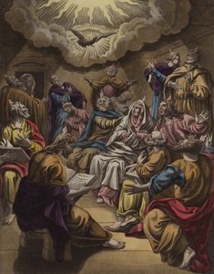 Sestup Ducha Svatého (barva litho) od English School
