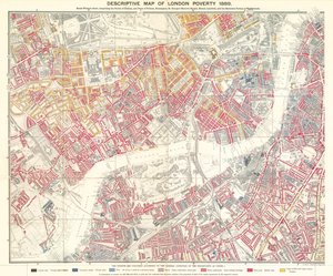 Popisná mapa londýnské chudiny, 1889