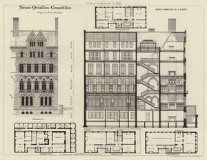 Design for Town Residence (rytina) od English School