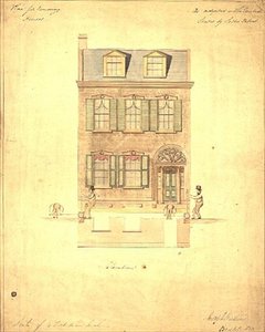 Design for the Little Theatre, Haymarket, cca 1800 (akvarel na papíře) od English School