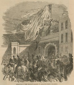 Zničení balónu paní Grahamsové v Arlington Street, Piccadilly od English School