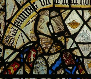 Detail z okna zobrazujícího dárce (vitráže) (detail 344929) od English School