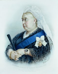 Diamantové jubileum královny Viktorie (1819-1901) 1897 (barevný tisk) od English School