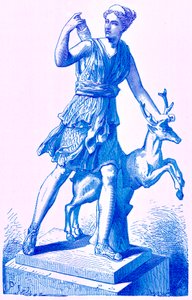 Diana with the Hind, ilustrace z Dějiny Říma od Victora Duruye, publikovaná v roce 1884 (digitálně vylepšený obrázek) od English School