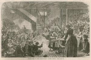 Čas večeře v otrhané škole Clare Market, Vánoce 1869 od English School