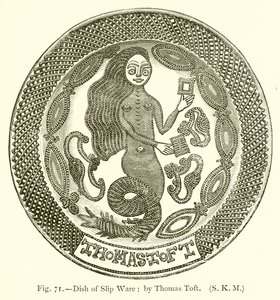 Dish of Slip Ware; od Thomase Tofta od English School