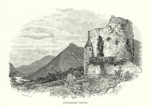 Dolbadarn Castle (rytina) od English School