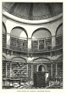 Dome Room, or Library, Register House (rytina) od English School