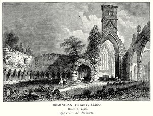 Dominikánský klášter, Sligo (rytina) od English School