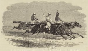 Doncaster Races, Dead-Heat pro St Leger Stakes, mezi „Voltigeur“ a „Russborough“, „Bolingbroke“ Third (rytina) od English School